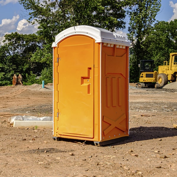 how often are the portable restrooms cleaned and serviced during a rental period in Converse IN